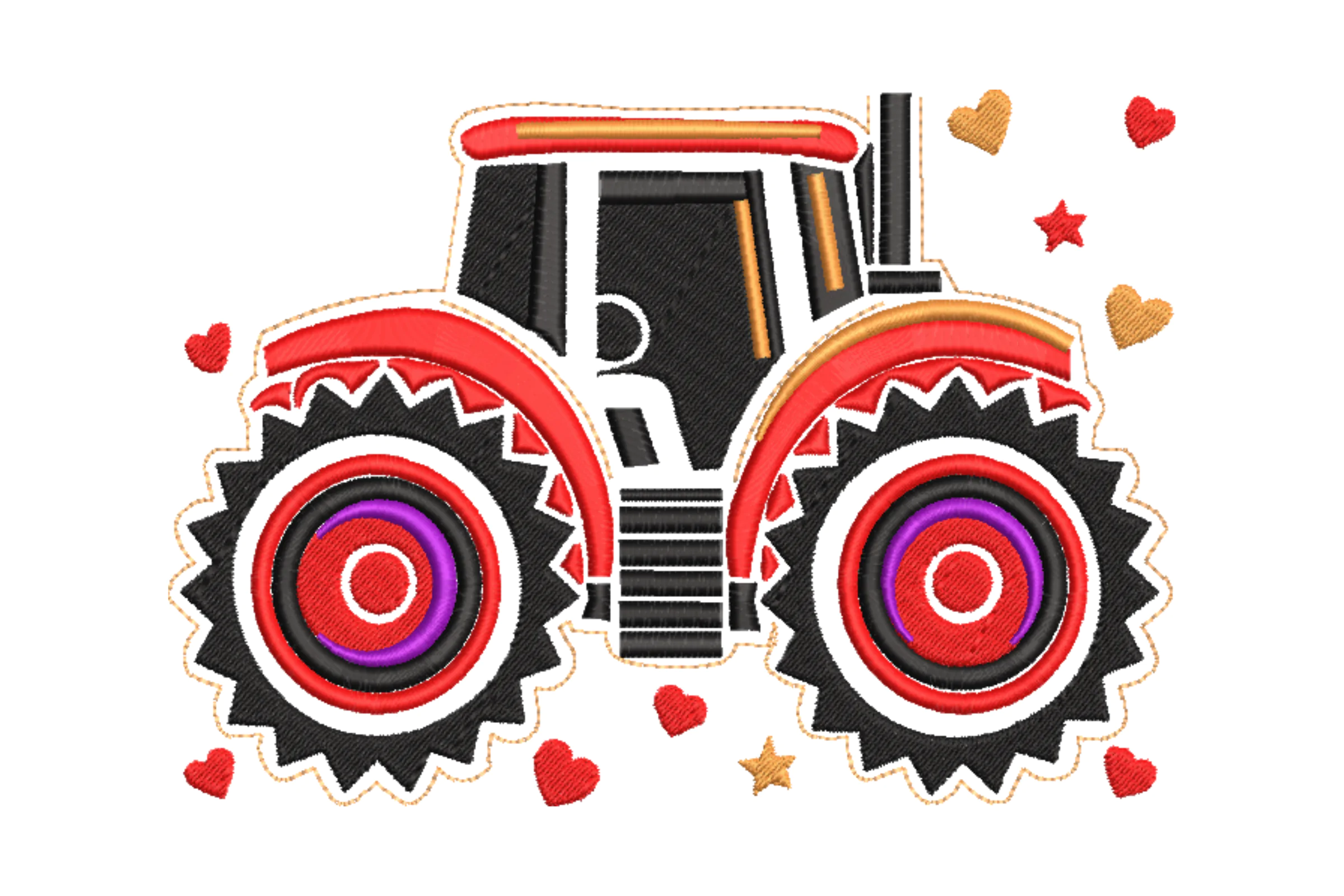 Tractor Embroidery Machine Design