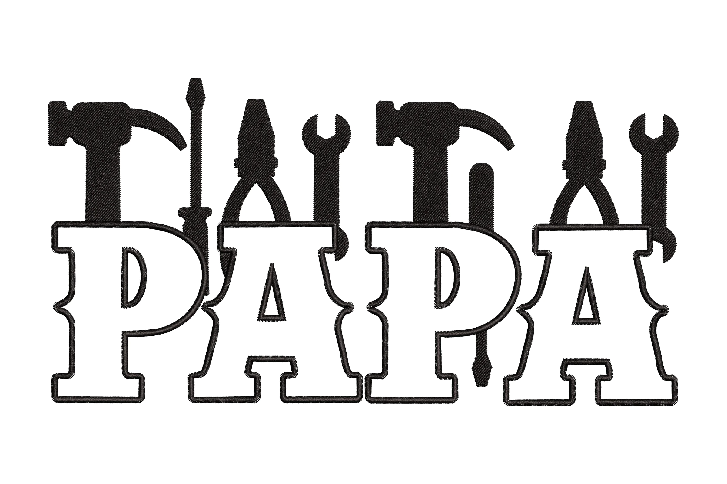 Handyman Papa Embroidery Design