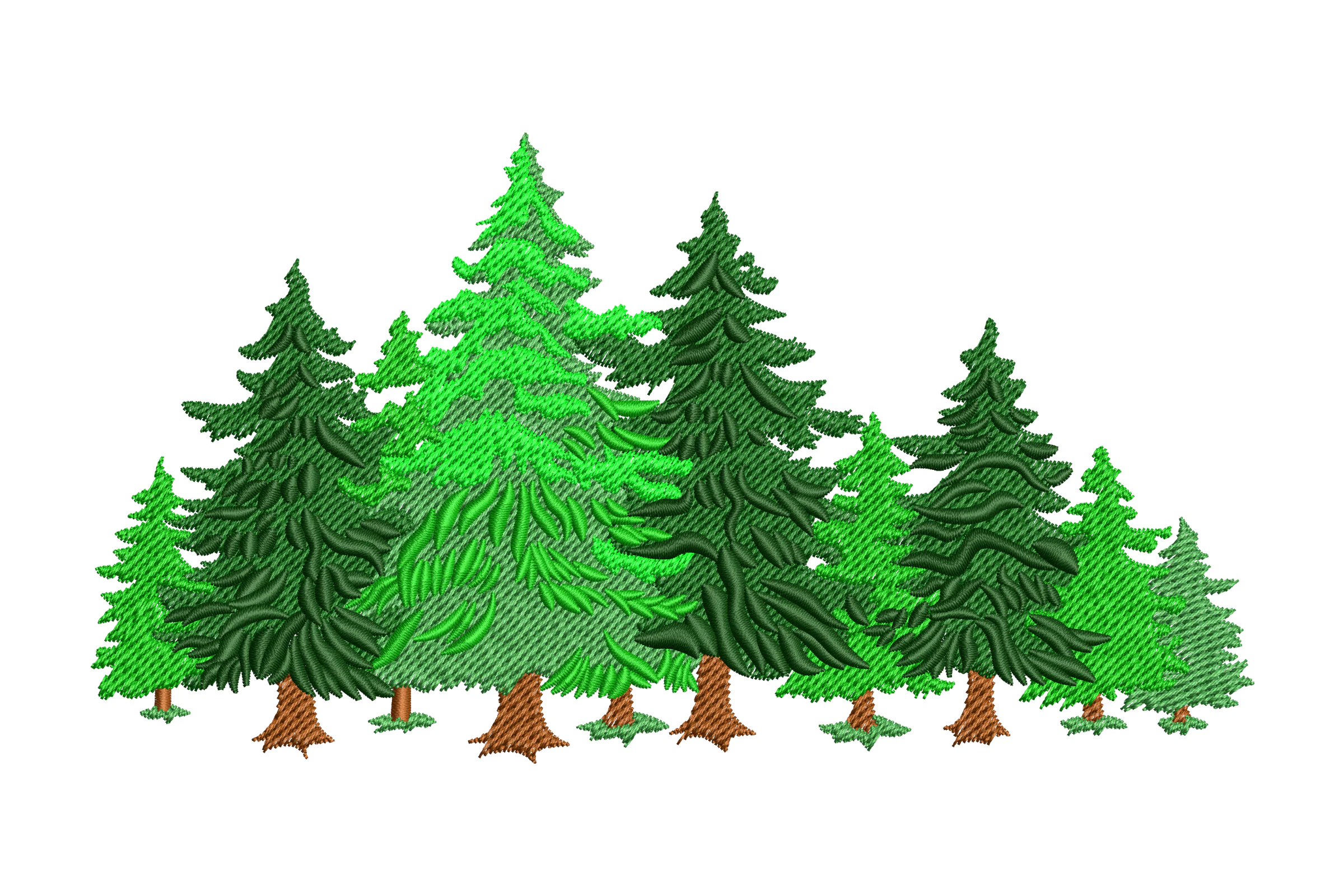 Christmas Trees Embroidery Designs