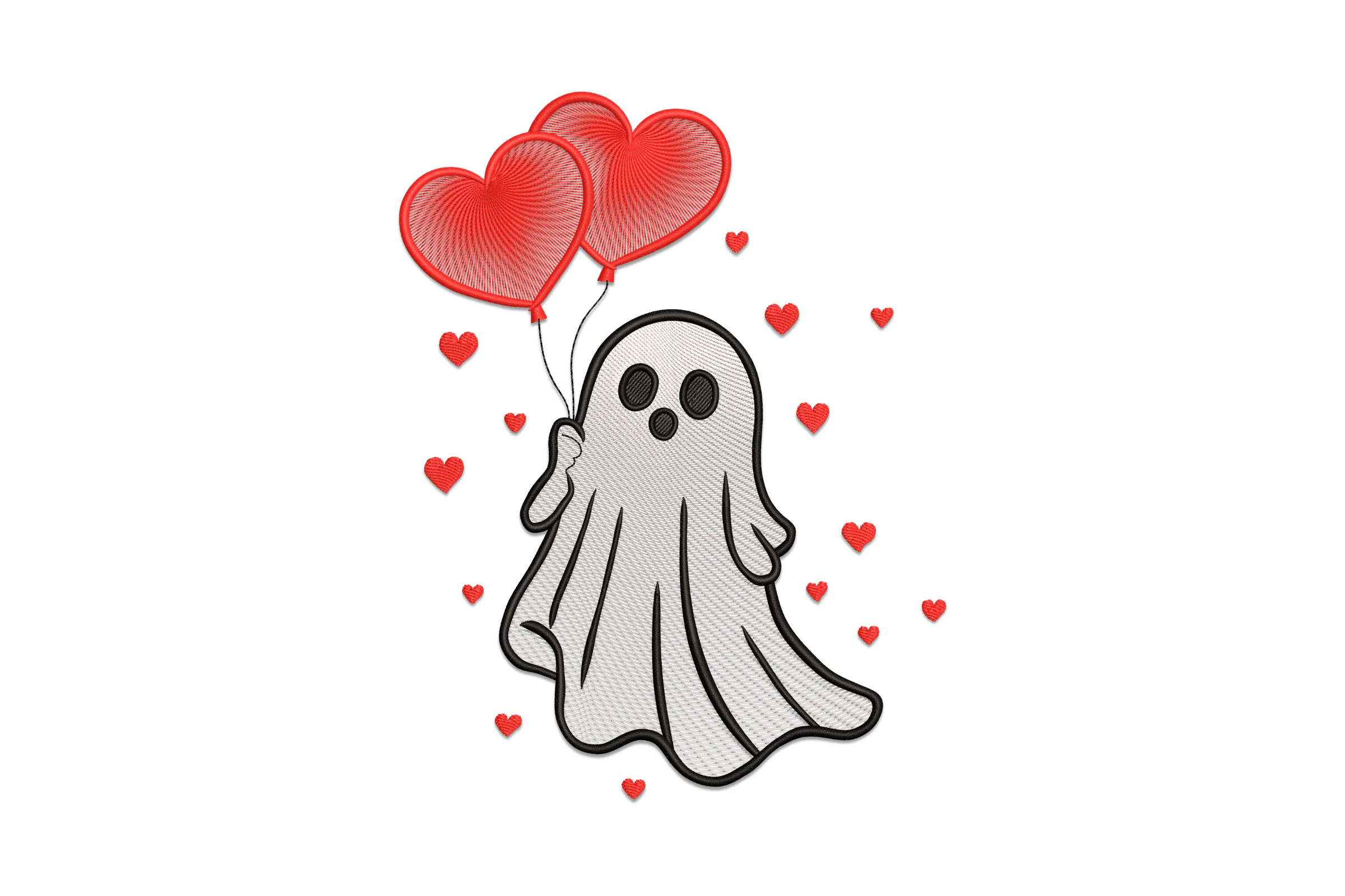 Love Ghost Embroidery Design File