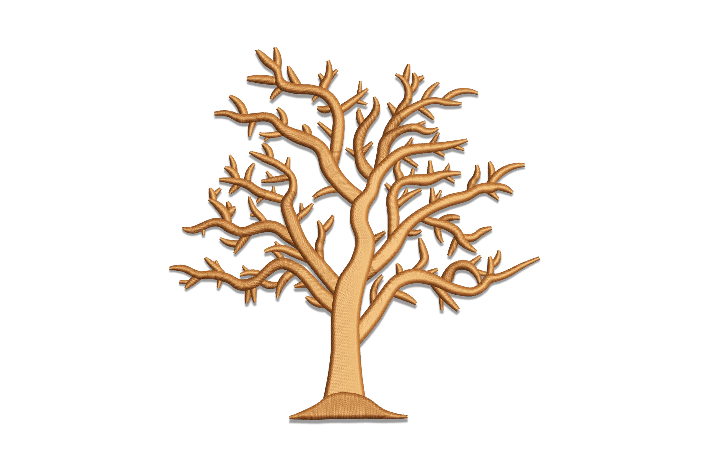 Tree Silhouette Embroidery Design