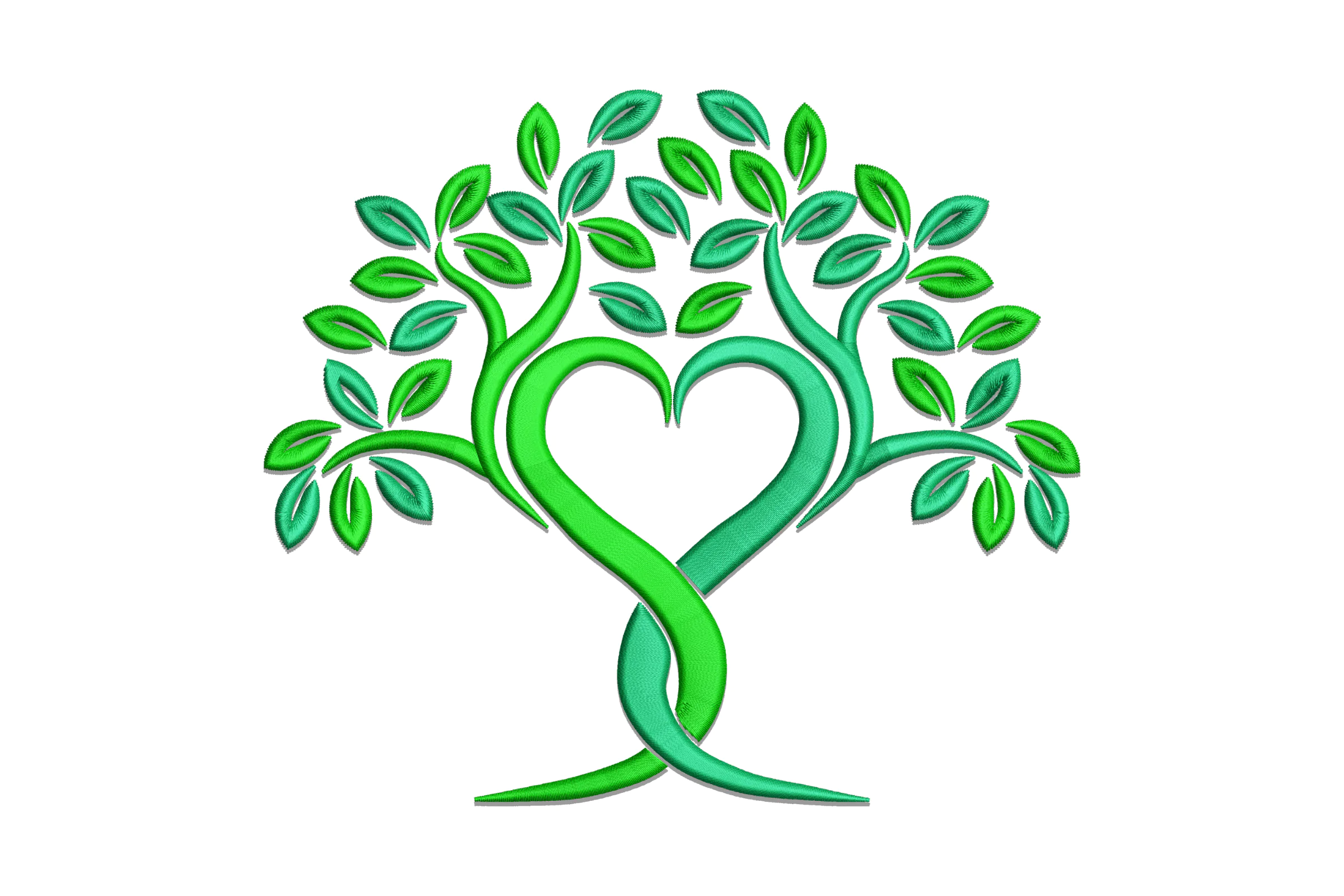 Heart Tree Embroidery Design File