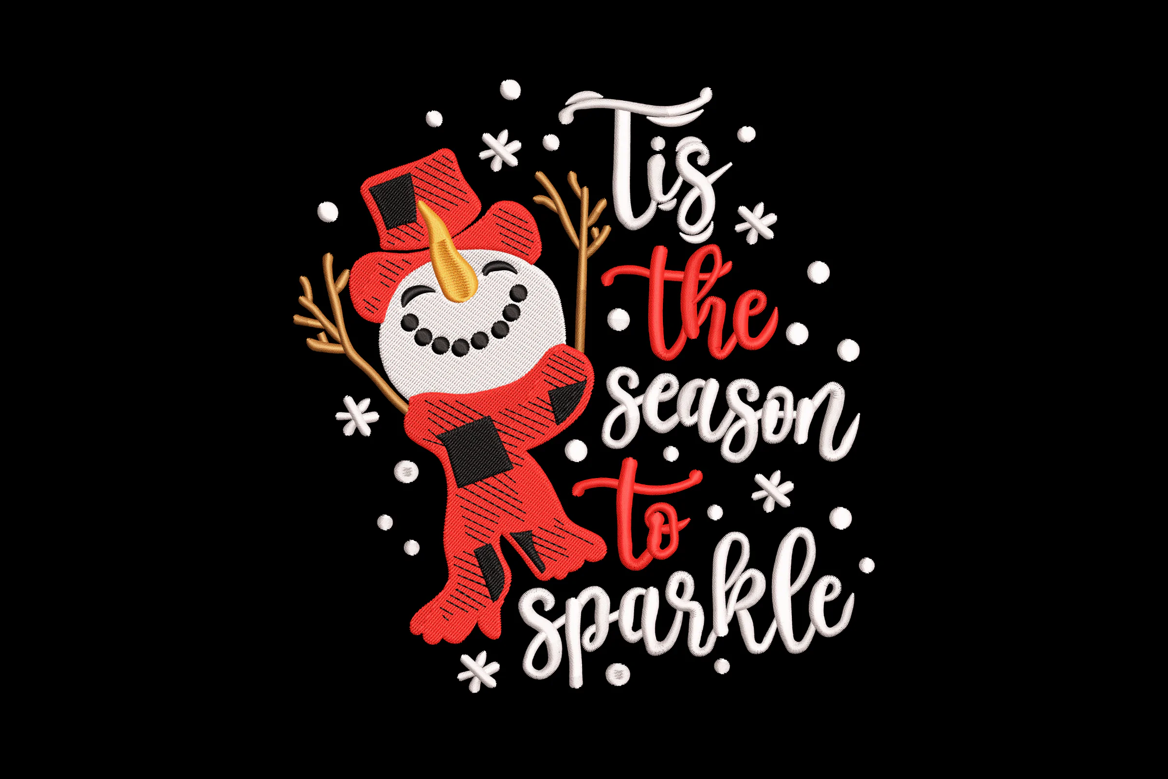 Tis The Season to Sparkle Embroidery Design