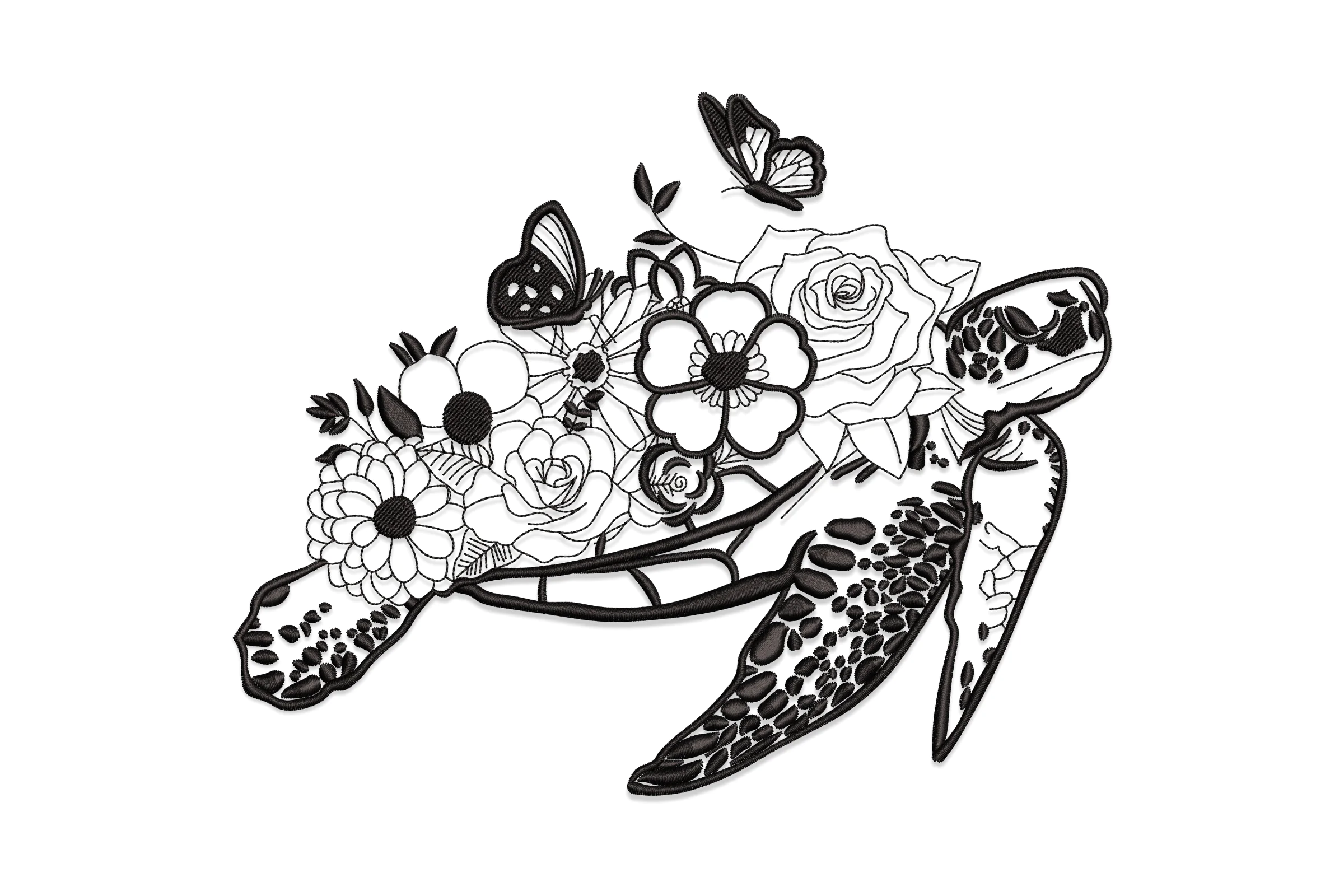 Sea Turtle Digital Embroidery File