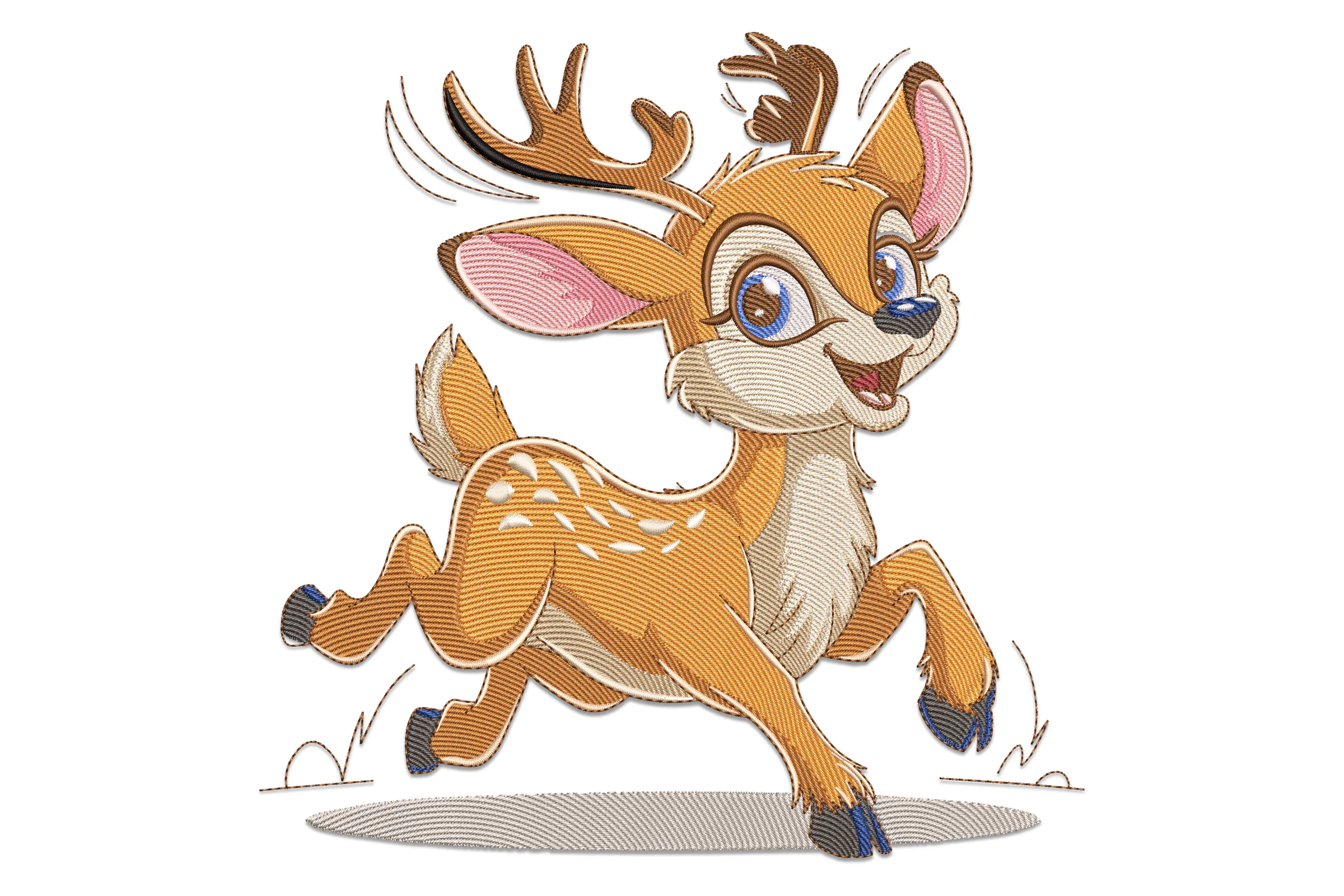Playful Baby Deer Embroidery Design