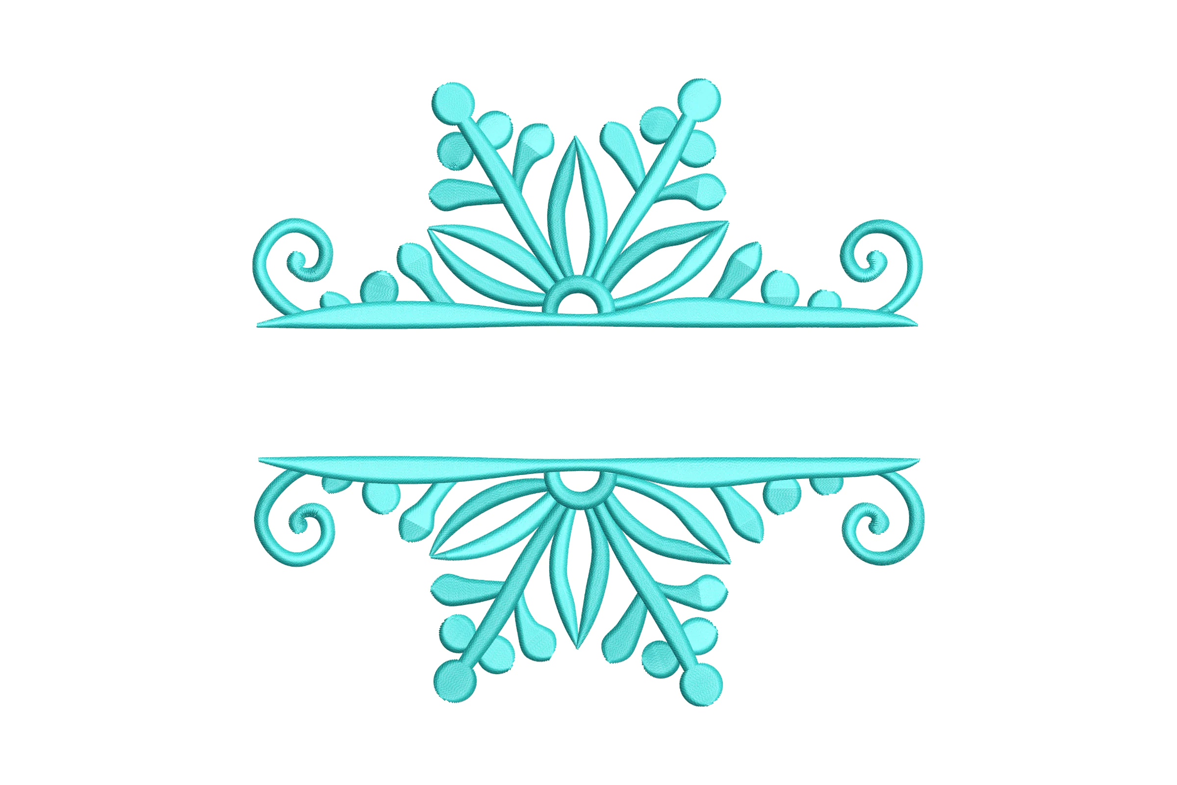 Split Snow Flake Embroidery Design