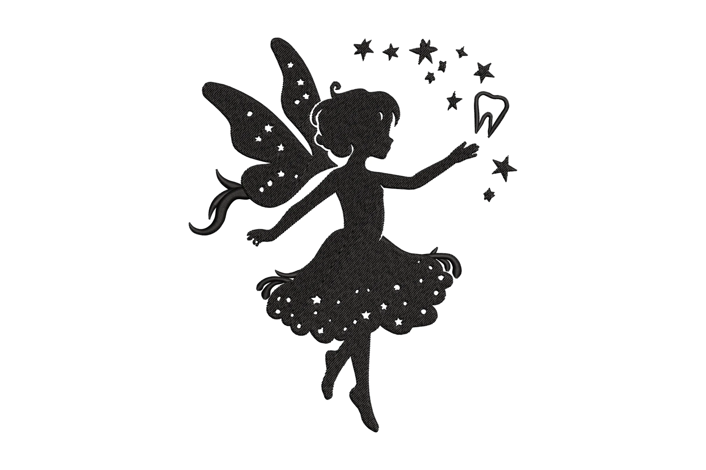 Fairy with Wings Machine Embroidery