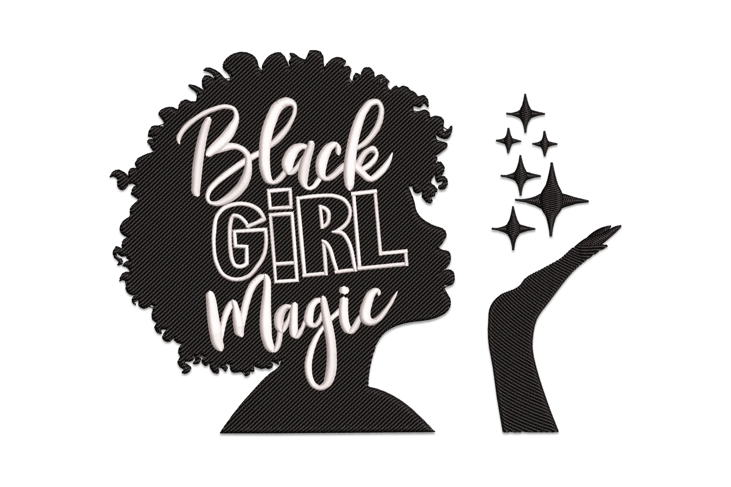 Black Girl Magic Embroidery Design File