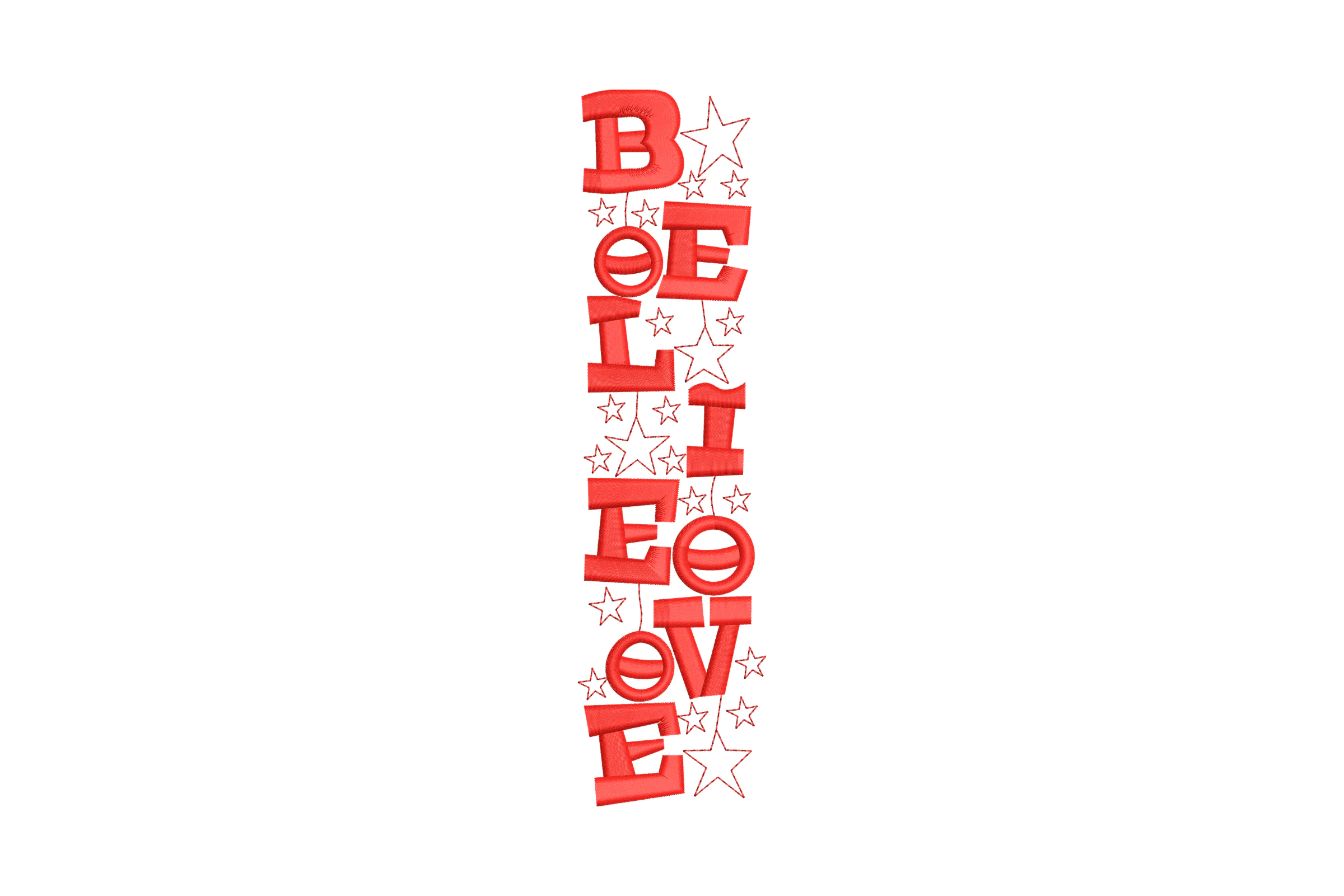 Believe Machine Embroidery Design