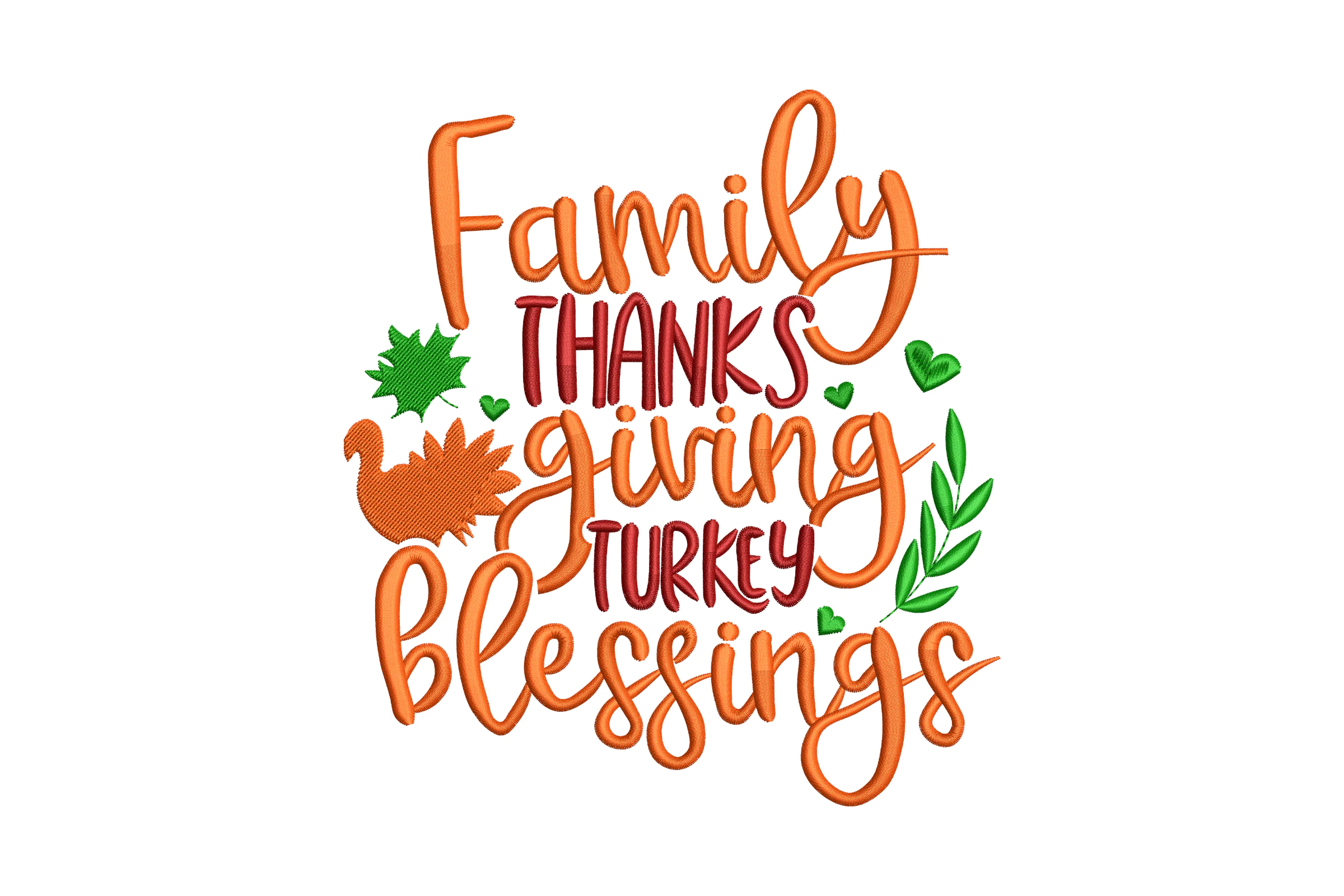 Family Thanks giving Turkey Blessings