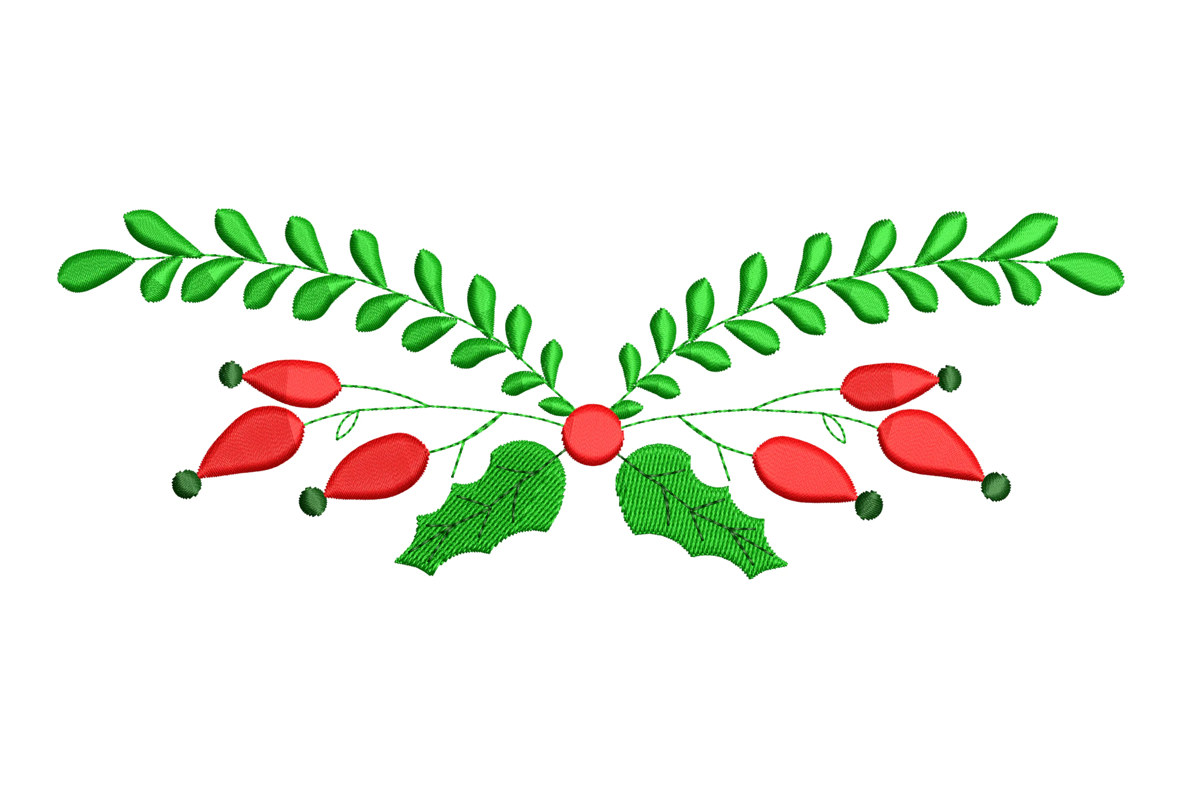 Christmas Fir Border Machine Embroidery File