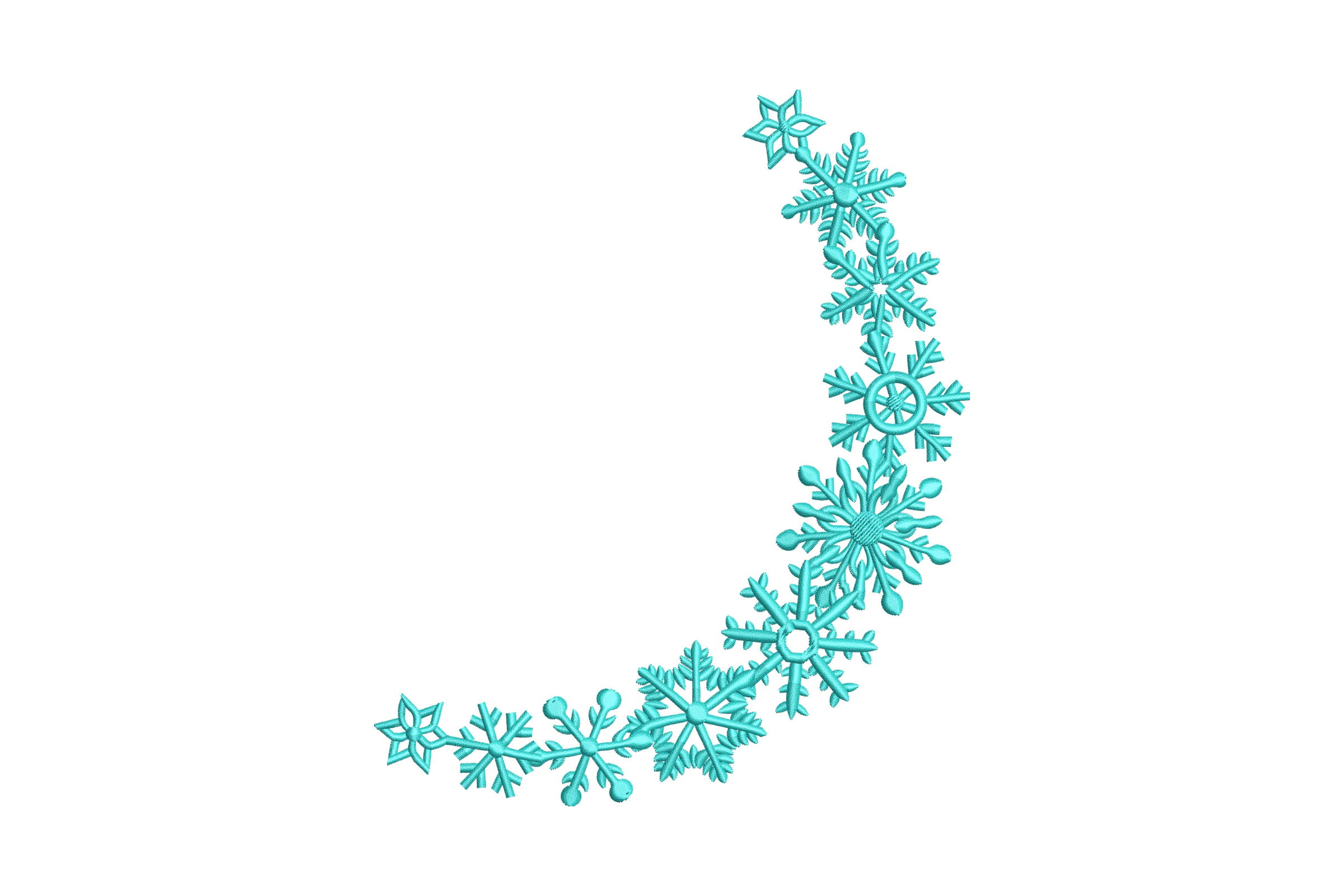 Snowflake Corner - Machine Embroidery Design