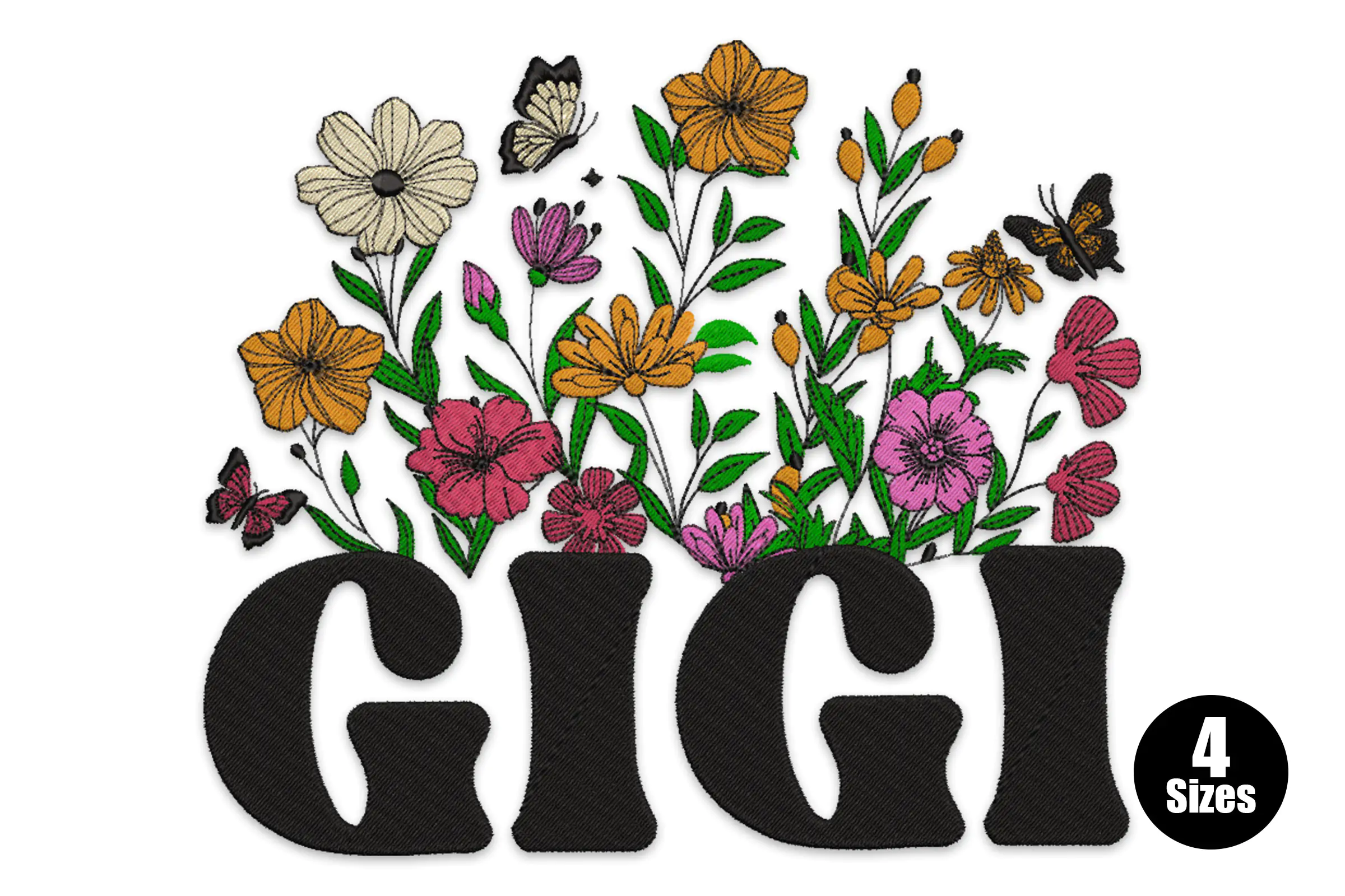 Gigi Flower Embroidery Design