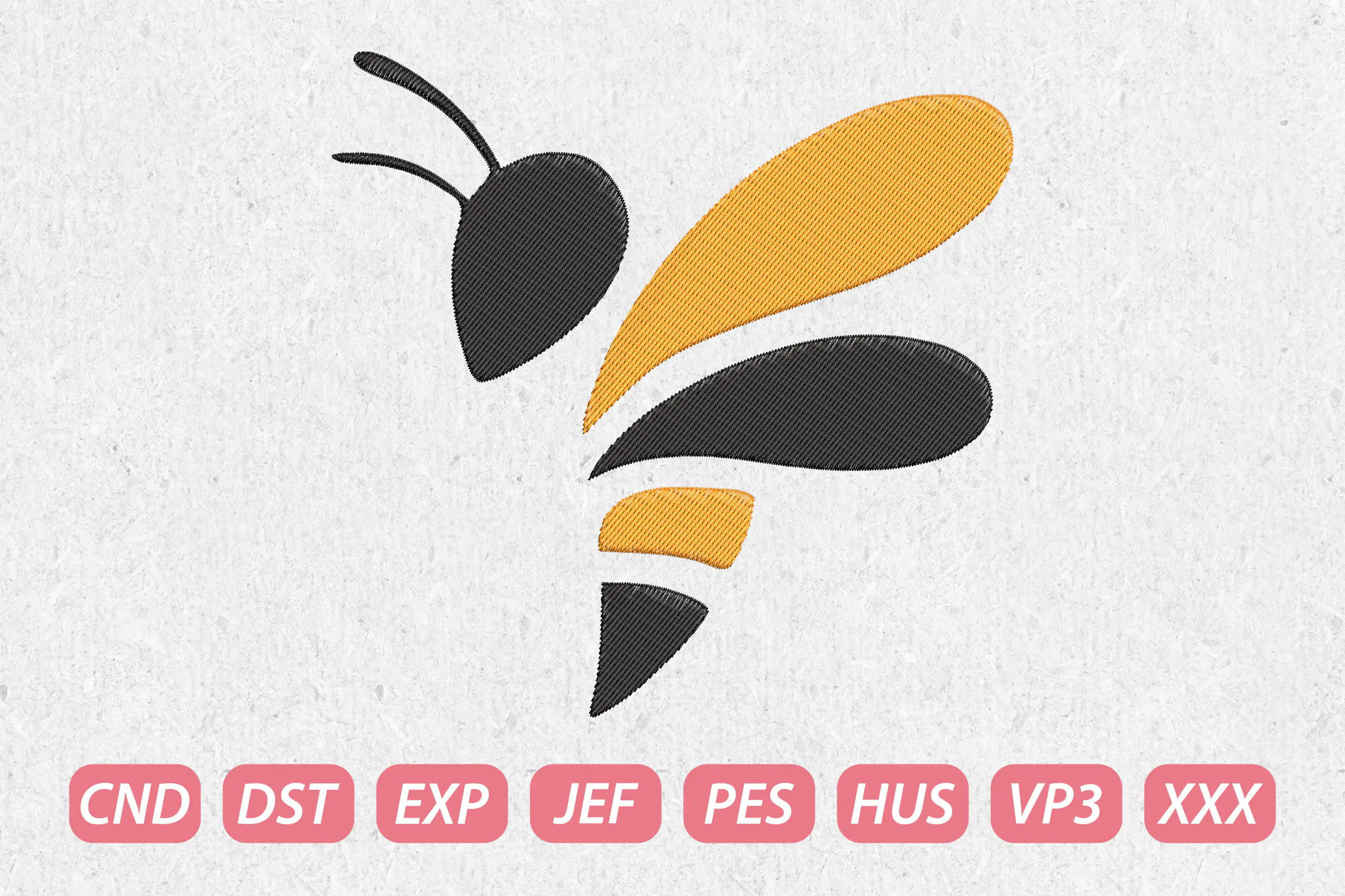Color Bee Embroidery Design