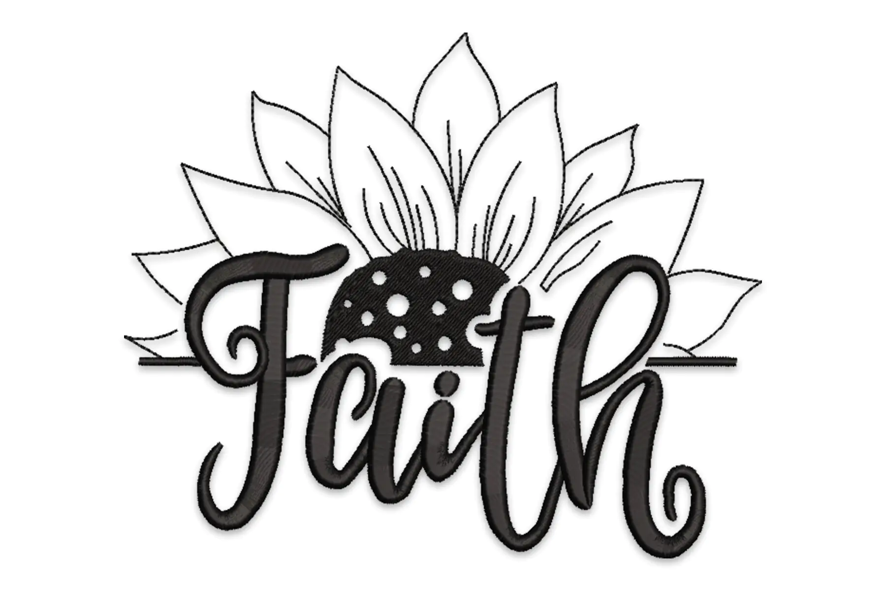 Free Floral Faith Machine Embroidery Design