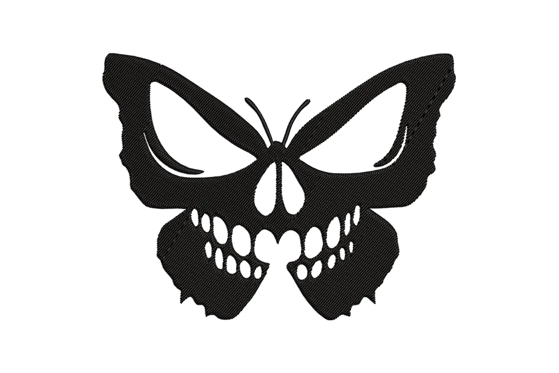 Free Skull butterfly embroidery design , Butterfly Skull Insect Machine Embroidery File