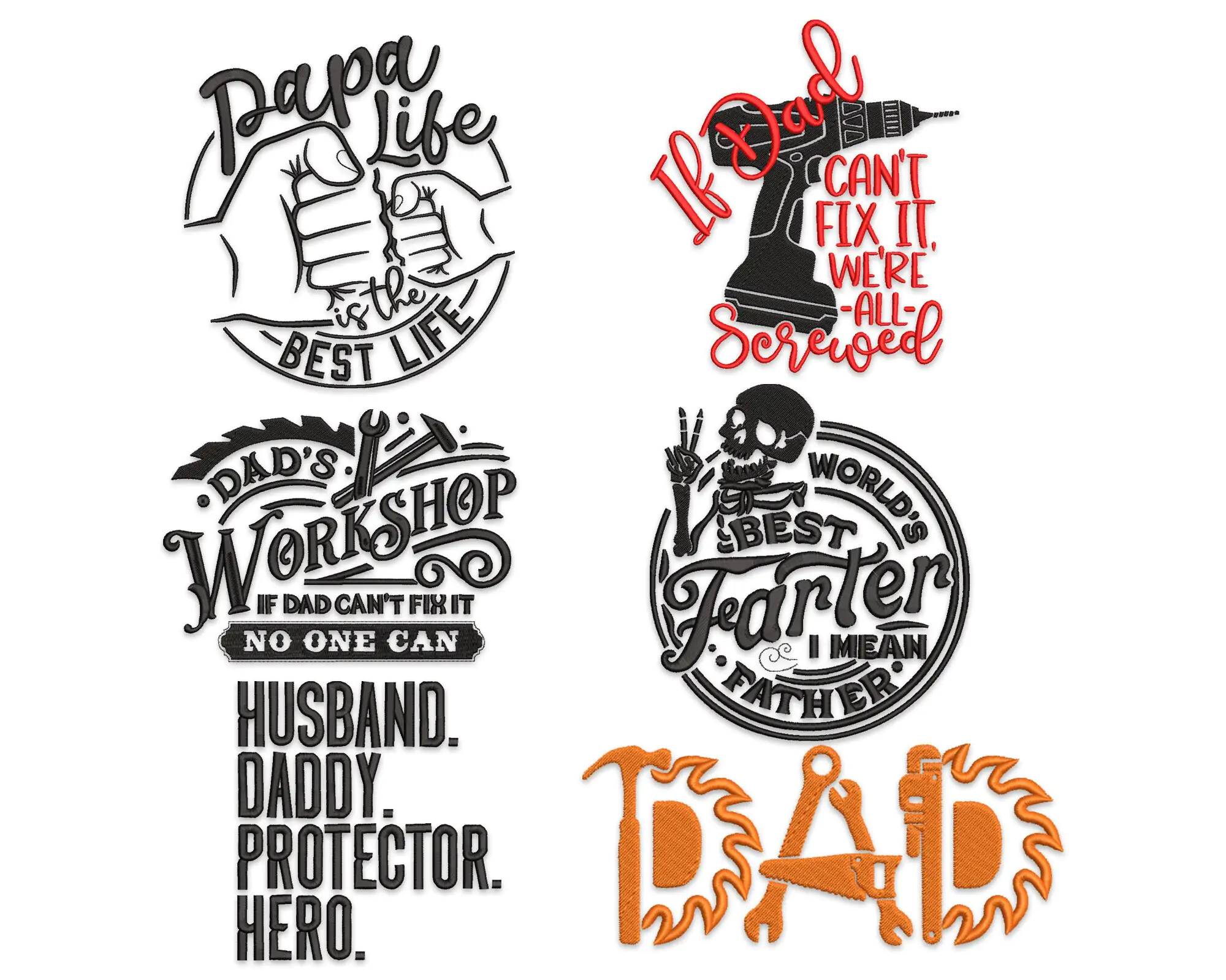 Dad machine Embroidery Designs, Fathers Day Phrases  Machine Embroidery Designs