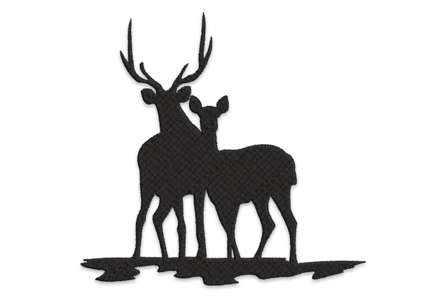 Free Deer Silhouette Machine Embroidery Design