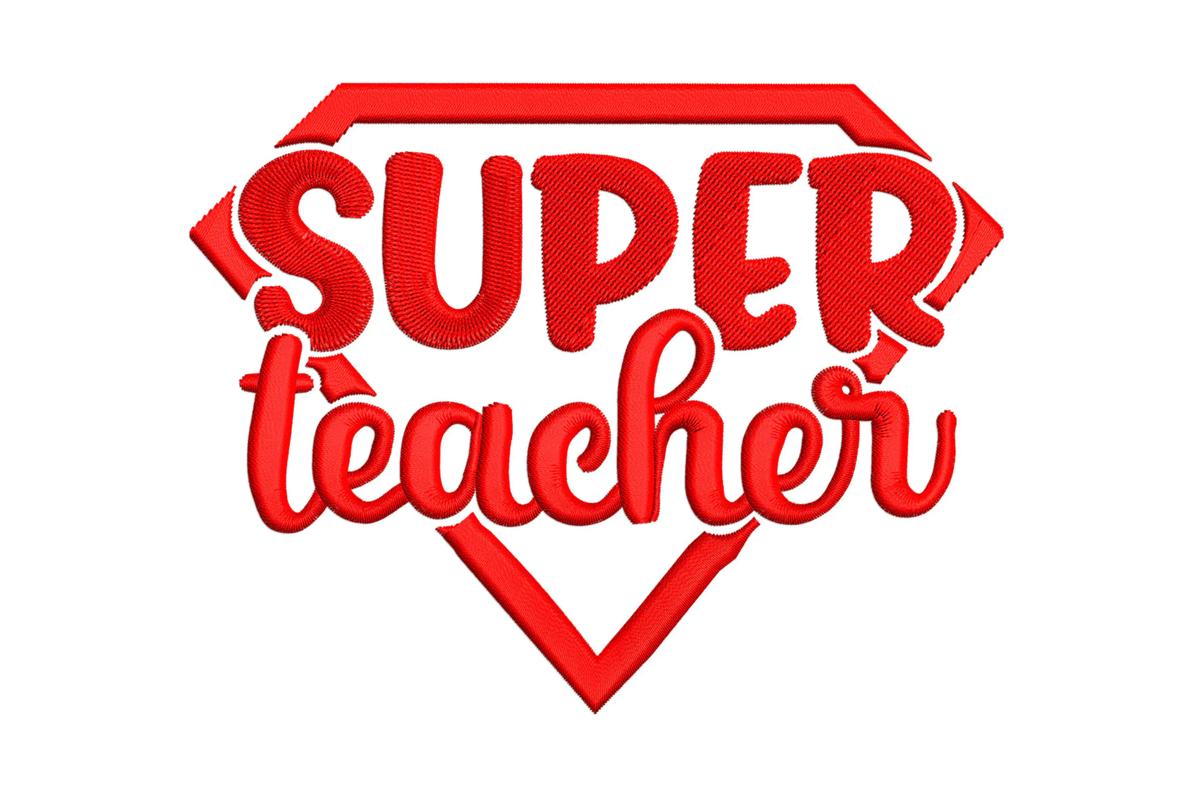 Super Teacher Embroidery Design