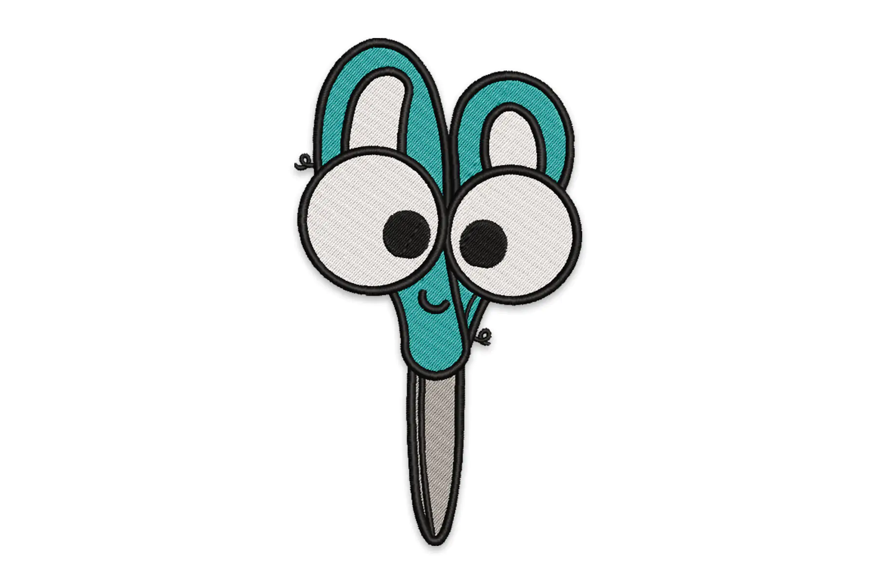 Free Cartoon Scissors Embroidery Design