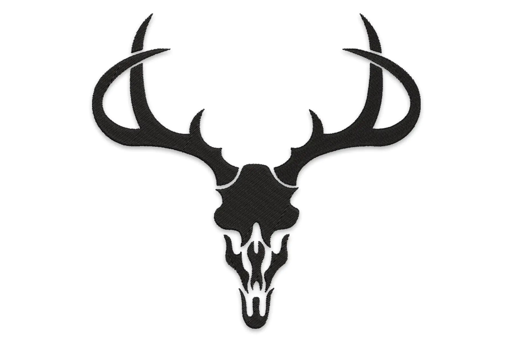Free  Buck deer skull silhouette machine embroidery designs