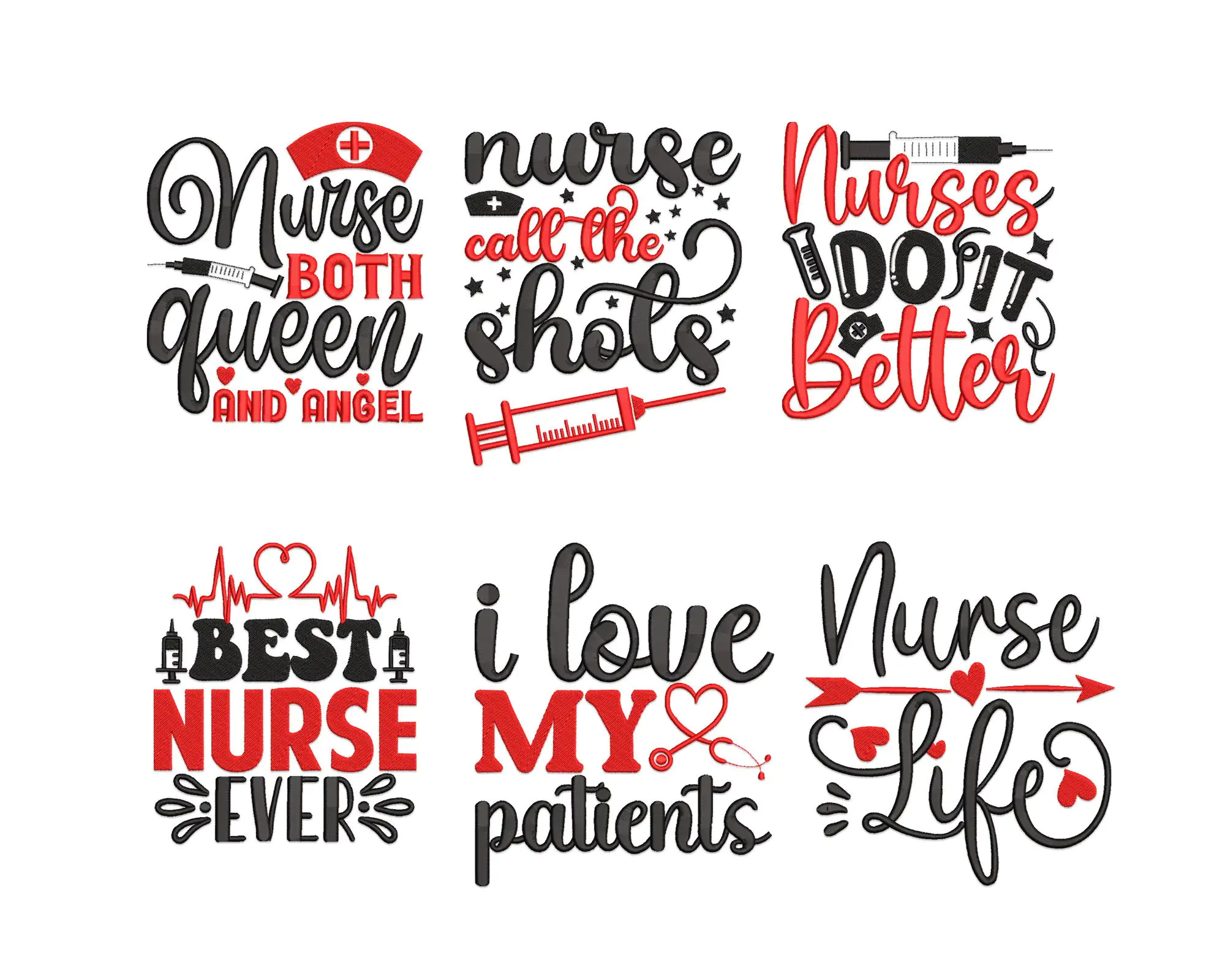 Nurse Embroidery Designs. Nurse Quotes Embroidery Machine Designs