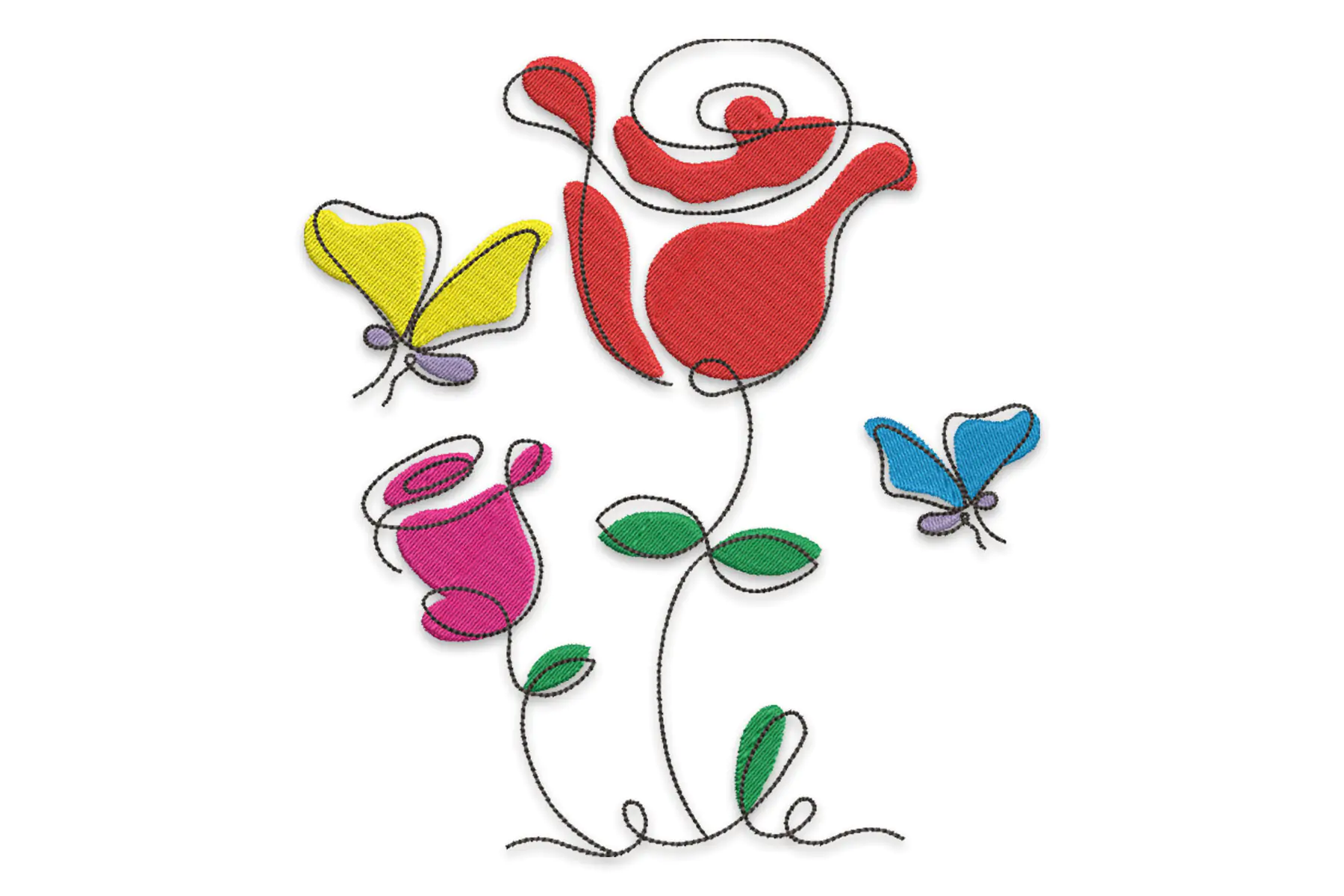 Free Flowers Embroidery Design. floral machine embroidery design